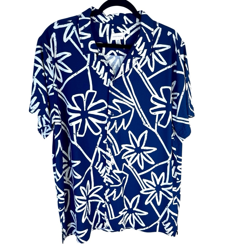 Blue and White Patterned Shirt